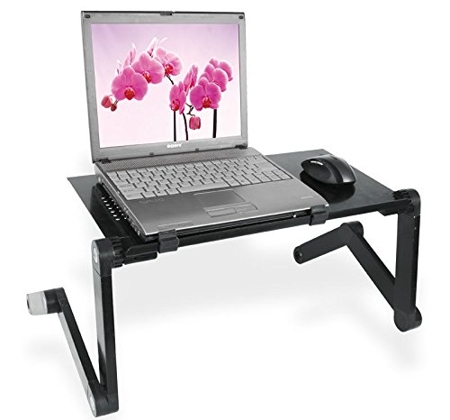 hensych® 360 ° Tragbarer, faltbarer Tisch Stand Schreibtisch Bett Sofa Tablett für MacBook Air Pro Acer Asus Dell Fujitsu Lenovo HP Samsung Sony Toshiba Laptop Notebook Ultrabook - 3