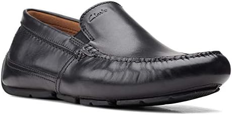 Clarks Markman Plain, Mocassini Uomo, Pelle Nera, 41.5 EU