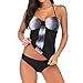 Produktbild Fearless Come Damen Badeanzug große Größen bis 5XL Badeanzug Feminine Drapierung und Farbverlauf Softcup-Büste Unterbrustband Vorderfutter Taille Strandkleidung