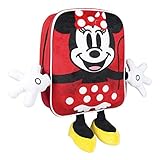 mochila escolar infantil minnie com rodinhas 3d vermelha - único Producto Oficial Artesania Cerda Mochila Infantil Personaje Minnie Mochila Infantil, 31 cm, Rojo