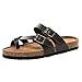 Produktbild Unisex-Erwachsene Pantoletten Damen Peeptoe Zehentrenner Flach Flip Flops Römische Schuhe Herren Classic Madrid Birko-Flor Big Buckle Zehentrenner Zehenslipper Strandschuhe Hausschuhe für Frauen