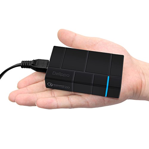 Delippo® 5-Port USB Ladegerät 50W 5V /10A Ladeadapter Charger für iPhone 6S / 6S Plus / 6 /6 plus/ iPad Pro / Air / Mini / Samsung Galaxy S7/ S7 Edge / S6 / S6 Edge /Note 3 2 und Android Geräte (Smartphone, Tablet) Schwarz - 2