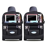 【Mantenga sus autos organizados y ordenados】 - Hay muchos bolsillos y espacio para poner las cosas y mantenerlos organizados. puede usar las bolsas en ambos lados para guardar bebidas, teléfonos móviles, etc. La parte superior de los bolsillos grandes es conveniente para guardar iPad, libros portátiles de DVD, mapas, juguetes, bocadillos, revistas y mucho más ¡Soporte de mesa de comedor plegable con hasta 15 kg de artículos! Lleva tu comida sobre la marcha de forma más cómoda y segura.