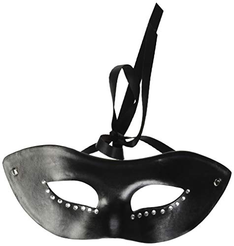 Preisvergleich Produktbild GreyGasms Faux Leather Luxoria Masquerade Mask, Black