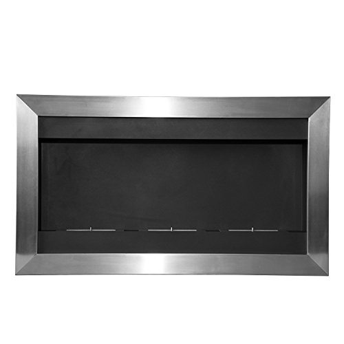 homcom 02-0759 Kamin, Edelstahl, silber, 110 x 63 x 16 cm - 2