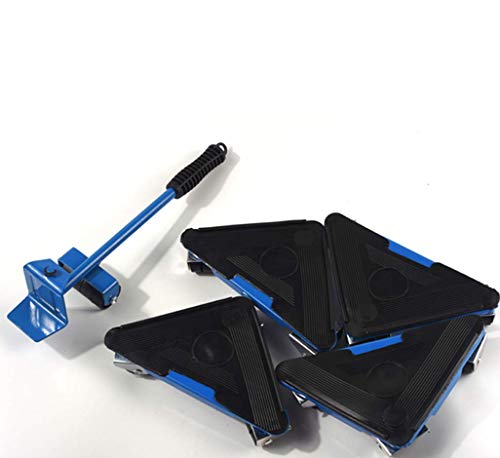 Preisvergleich Produktbild Hohe Qualität 5 Stücke Dreieck Eisen Movers Bewegliche Tragbare Movers Schwere Bewegungswerkzeuge Möbel Bewegen,Blue