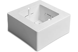 ‎LEDKIA LIGHTING LEDKIA LIGHTING - Universal Aufputzdose | Für Inneninstallationen | Größe 92x92x42mm | Halogenfreies PC-Material | Mit Befestigungsschrauben, Weiß, 92x92x42 mm, PC