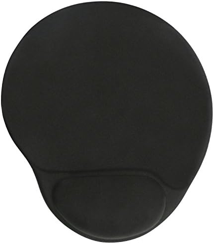 Mouse pad gel-filled wrist rest - Tres Lobos(2017 new design) mouse mat with soft gel-filled wrist rest support, non-slip rubber base, 220x250mm Optimized thin surface, Including two sizes, four color, for PC, Mac, Laptop, Office & Gaming, Comfortable & Lightweight, 24-hour customer support (Black)