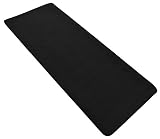 Hanse Home 102055 unifarben Teppich Läufer Brücke Bettumrandung Stufenmatten Treppenschoner, schwarz, 80 x 300 cm