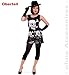 Produktbild Damenkostüm - Longtop "Skully", Totenkopfshirt Skull Totenschädel 1-tlg. Longshirt (Small)