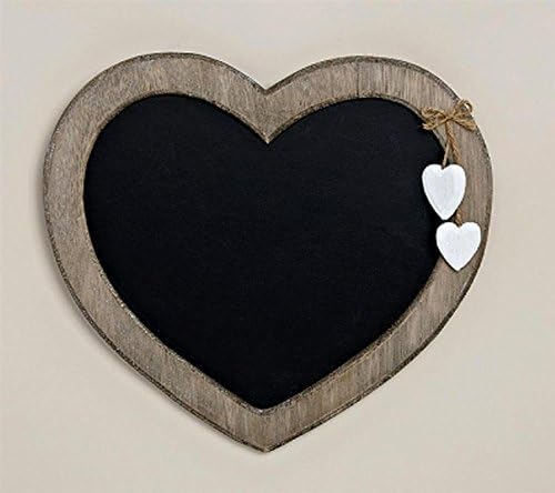 Country House Style Memo Chalk Board, Heart Shaped, 30 cm x 27 cm, Kitchen Chalkboard Blackboard