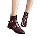 Produktbild Tianwlio Frauen Herbst Winter Stiefel Schuhe Stiefeletten Boots Frauen Mode Retro Schnalle Low-Heels Rutschfeste Schuhe Spitze Zehe Kurze Stiefel Lila 43