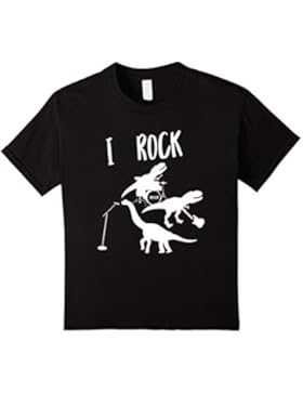 I Rock Dinosaur T Shirt Music Dino Inspired Design