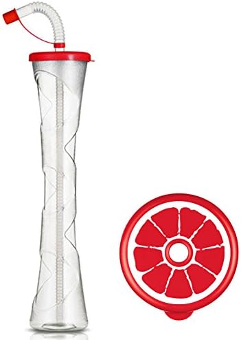 FRUIT CUPS Party Drink Goblets Slush Sorbet Granity Cocktail 400ml 14oz (Red, 4 boxes - 216 cups)