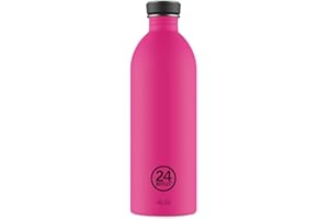 24Bottles Urban Bottle- Borraccia 1 Litro Acciaio Inox, Bottiglia con Tappo 100%Ermetico Ultraleggera, Borraccia Palestra senza BPA, Borracce Ecologiche Design Italiano [NON Termica]Stone Passion Pink