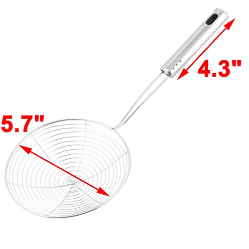 Edelstahl-Abtropfsieb für Nudeln Lebensmittel Schöpfkelle, 34 cm - 2