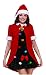 Produktbild aimerfeel Damen Weihnachtsbaum Abendkleid in Schwarz und Rot Sankt-Ausstattung Kostüme, einschließlich Hut, eine Größe passte 38-40 und kleine 42