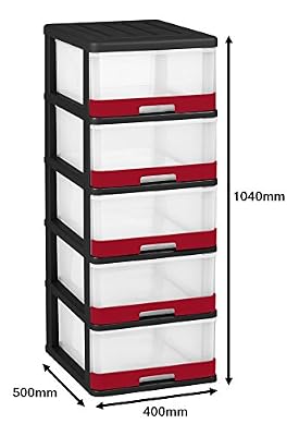 ALLIBERT Tour de rangement Hercule plastique , l.50 x P.40 x H.104 cm
