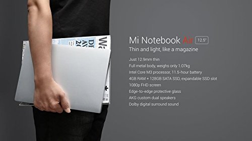Xiaomi Mi Air Notebook Laptop 12 5  Windows 10 Intel Core M3-7Y30 4GB   128GB English Windows