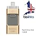 Produktbild 3 in 1 USB Flash Drive Disk Lager Erinnerung 128GB Für iPhone X 8 7 6 6S 5 Gold