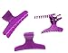 Supply Me Beauty Butterfly Large Hair Salon Section Clamps/Clips X12 PURPLE