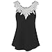 Produktbild ZIYOU Schlinge Oberteile Tops Frauen, Mode Beiläufig Weste/Elegante Damen Sommer Rundhals T-Shirt Einfarbig Ärmellos Tanktops mit Bandagen (Schwarz/Weiß-C, EU-40 / CN-M)