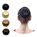 Produktbild prettywit Haar/Haarteil für Haarknoten/Tablett Pferdeschwanz Erweiterungen Donut Haar chignons Brautschmuck Apfelform Stück Perücke Haar Hauben-Knoten Gericht Dutt, Easy Stretch Haar-Accessoires für Frauen (Light Ash Blond & Bleach Blonde 1003)