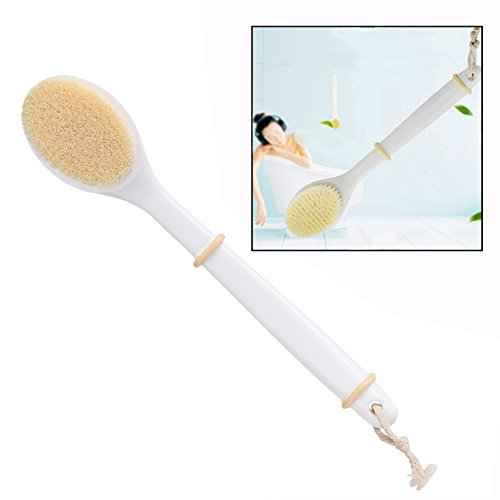 Itian Double Face Brosse Dos Douche Longue Manche Brosse Corps Douce pour Nettoyage Peau, Exfoliant, avec Poignée Anti-dérapante