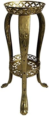 NNIU- Floor Wrought Iron Flower Racks, Multi-storey Flower Shelf, Simple Flower Racks 81cm H ( Color : Brass )