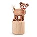 Produktbild Wackeltier Wackelfigur Bär, Figur aus Holz, natur, 7 cm, von DREGENO SEIFFEN – Original erzgebirgische Handarbeit, stimmungsvolle Dekoration