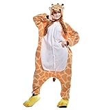 Free Fisher Damen/ Herren Schlafanzug Pyjama, Tier Kostüm, Giraffe, Gr. M (Körpergröße 160-169 CM)