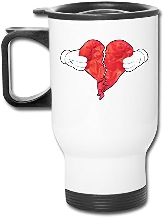 SHEAN Heart Broken Custom Travel Blank Mug Cups White