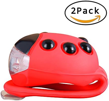 Bike&amp;Bicycle&amp;Cycling LED Lights Front and Back - Bike Lights Set of two ladybird Cycling led lights Compact &amp; Easy to Install Cycling Lights for Mountain Roads and Night Cycling-Not Rechargeable (Red(Red Led light))