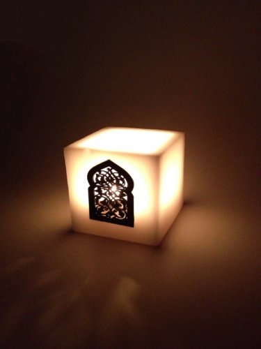 Preisvergleich Produktbild Mediterranes Windlicht Defne weiss 10cm