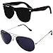 MaFs Classic Black Aviator Dark Matt Wayfarer Combo Pack Boys Sunglasses (DSC_072|Black,Blue) RS.399.00