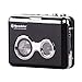 Produktbild Roadstar PST-100ENC tragbarer Kassetten-Spieler mit MP3 Konvertierer zum Digitalisieren von Musik-Kassetten, USB-Anschluss, schwarz / silber