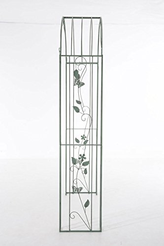 CLP Eisen Rosenbogen FLOWERS, Höhe 238 cm, Breite 123 cm, Tiefe 45 cm, verziert, Metall pulverbeschichtet antik-grün - 2