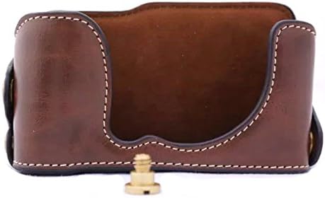 Protective PU Leather Half Camera Case Bag Cover with Hollow Design for Fujifilm XM1/XA1/XA2/XA3 Coffee