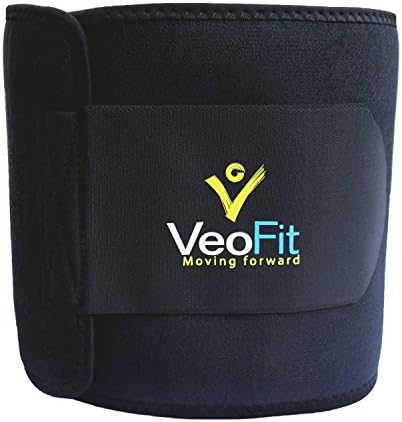 VEOFIT Abdominal Trimmer Belt for Men and Women – 2 Adjustable SIZES (S-XXXL)– BONUS: COVER CLOTH + HEALTH & FITNESS GUIDE for a flat stomach and firm abs