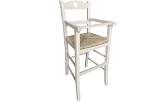 OKAFFAREFATTO MADDALONI Sediolone Sgabello Sedia Seggiolone bimbo lusso in legno DA VERNICIARE con seduta in paglia fai da te grezzo già montato