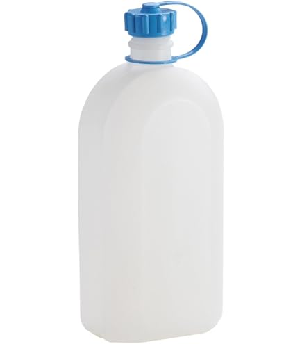 10x Bouteilles Laboratoire 1000ml Col Large - PEHD Avec Bouchon à Vis