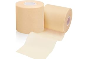 LVOZIZE Bende Salvapelle, 2 Rotolis 27m x 7cm Bendaggio Spugna Sportivo, Morbido / Traspirante / Elastico, Salvapelle Sportivo per Pronto Soccorso, Lesioni Sportive, Polsi, Caviglie