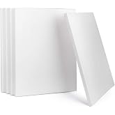 ewtshop&reg; Gerdirme &ccedil;er&ccedil;eveli tuvaller, %100 pamuk, 5 adet, 30 x 40 cm, kanvas, sanat tuvali, tuval pano, beyaz