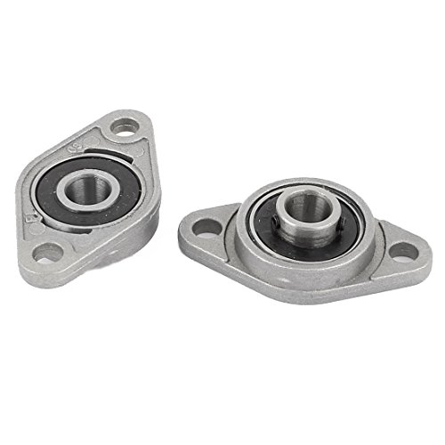 sourcingmap® 2Stück KFL08 8mm Schaft vertikal Selbstausrichtungs Lagerblock Flanschlager