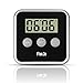 FanJu FJ231 Digital Küchentimer, Kitchen Timer with Big Display / Lauter Alarm / Magnetischer Rückseite / Einklappbarer Ständer / Einfache Bedienung Mini Countdown Alarm Elektronischer Timer for Ofen Cook, Schwarz