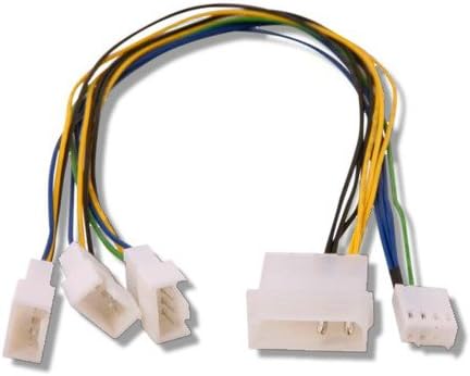 Evercool Fan Splitter 4 Pin Molex ≫ 3 Qty Pwm Headers 30Cm Long Connect Multiple Pwm Fans