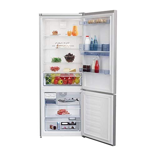 Beko REC52S Autonome 450L A+ Argent réfrigérateur-congélateur - Réfrigérateurs-congélateurs (450 L, Pas de givre (réfrigérateur), SN-T, 6 kg/24h, A+, Argent)