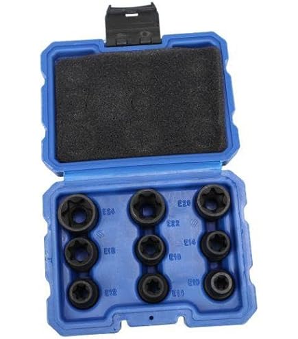 Prese Per Bulloni Torx Automobilistici Set Di 17 Prese A Stella E-Torx A Impatto - Attacchi 3/8" E 1/2", Misure Da E5 A E24, Nuove, Marca GEARZAAR Set Impatto E5-E24 - Foto 4