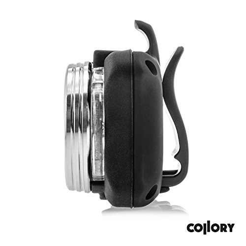 Collory wiederaufladbares Akku LED Lampen-Set (je 3 LEDs) | Akku aufladen über micro USB | Kinderwagen-Beleuchtung | 4 Licht-Modi-Einstellungen | Einfache Montage (Clip-On) | Blinklicht | Ultrahell - 4
