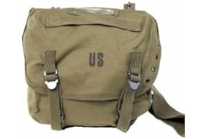 GEAR® Sac Messenger Besace Musette à Bandoulière US Army - Inscription US - Coloris Kaki - Airsoft - Paintball - Outdoor